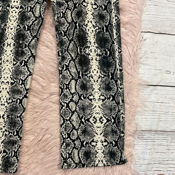 VEDA Snake Print High Rise Bootcut Pants in Black White - Picture 8 of 10